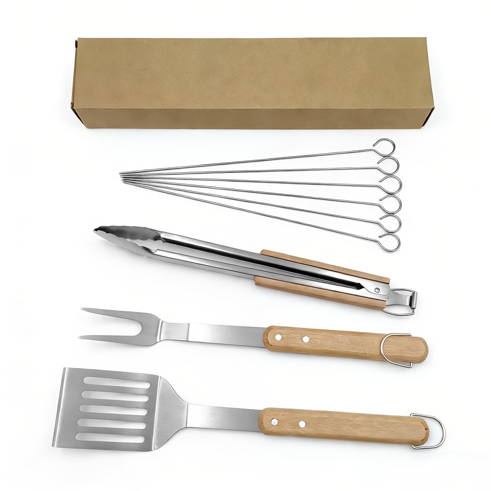 🔥 PitMaster Beechwood BBQ Tool Set